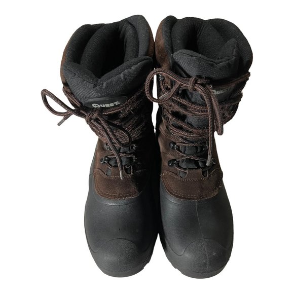 Quest Other - Quest Winter Boot Boy's Black Brown Sz 5 3M Thinsulate Lace Up Pac Leather Upper
